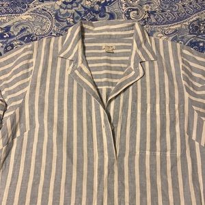 Blue stripe J CREW Linen dress XL